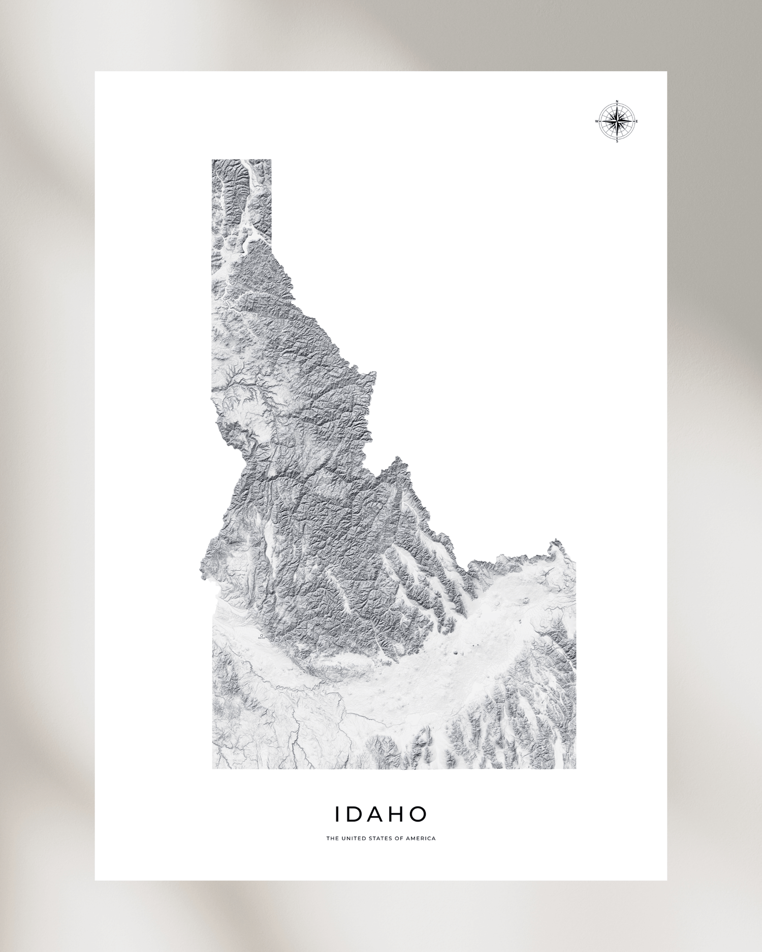 US Topographical State Map Prints