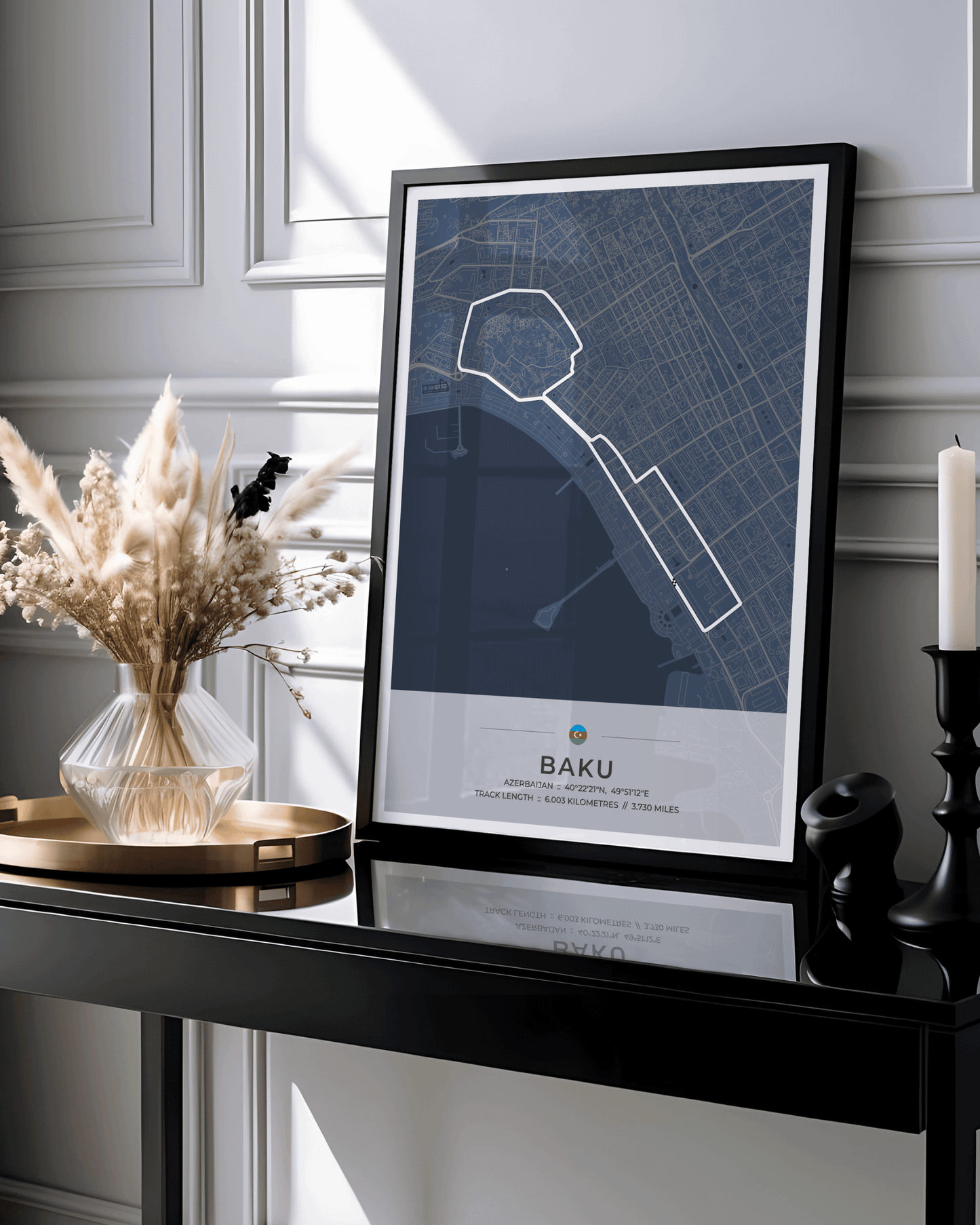 Baku Azerbaijan - Grand Prix Circuit Map Poster