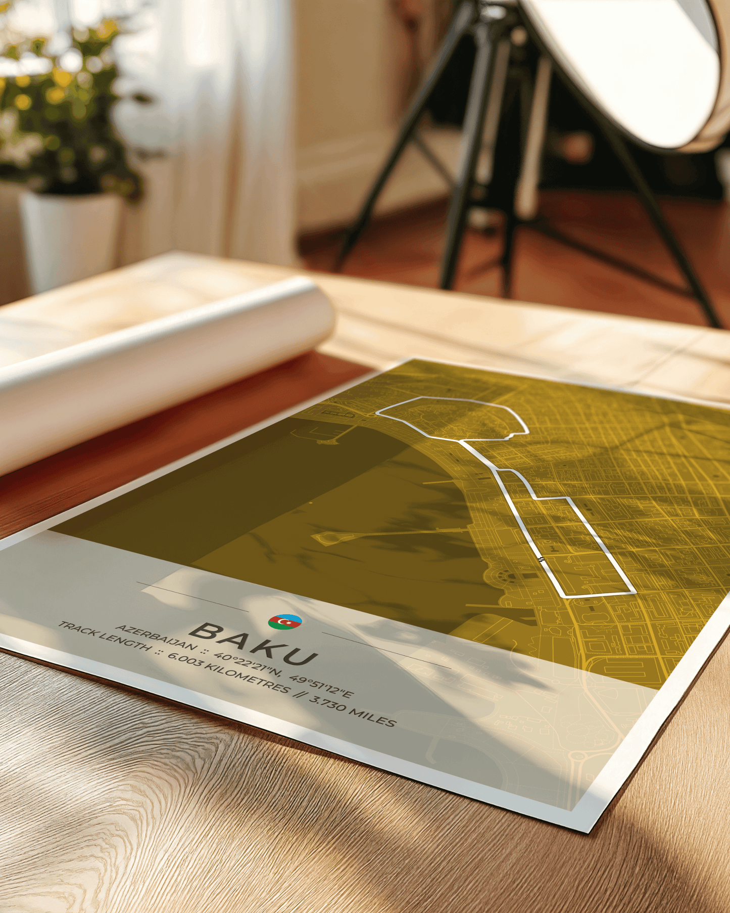 Baku Azerbaijan - Grand Prix Circuit Map Poster
