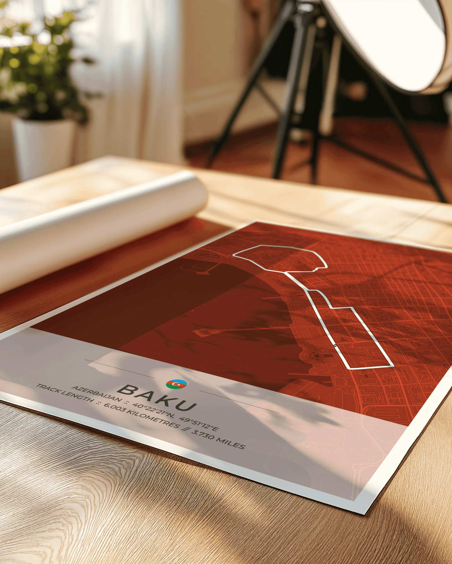 Baku Azerbaijan - Grand Prix Circuit Map Poster