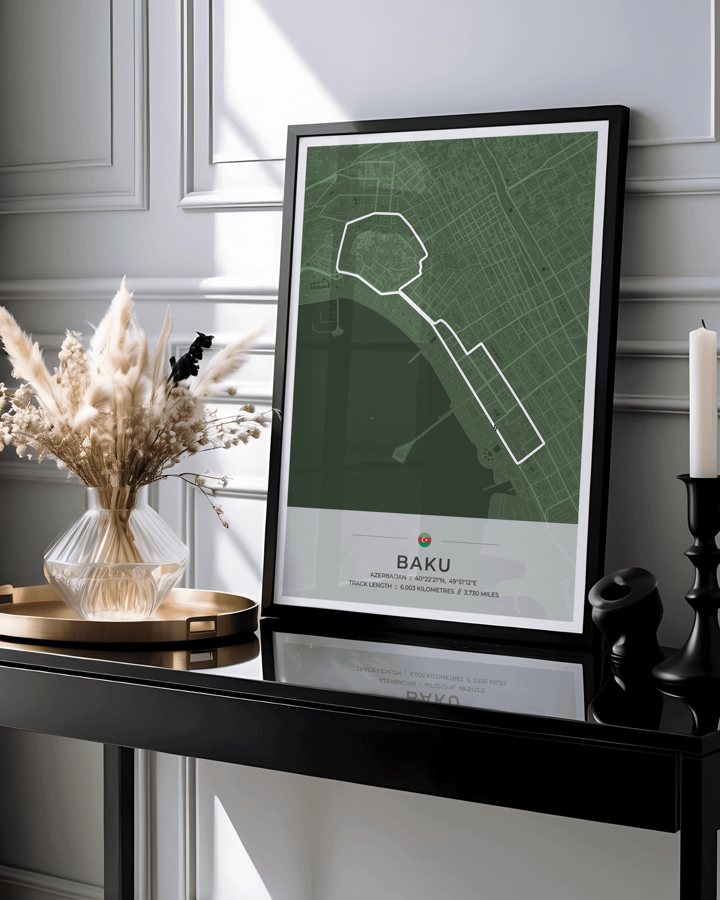 Baku Azerbaijan - Grand Prix Circuit Map Poster