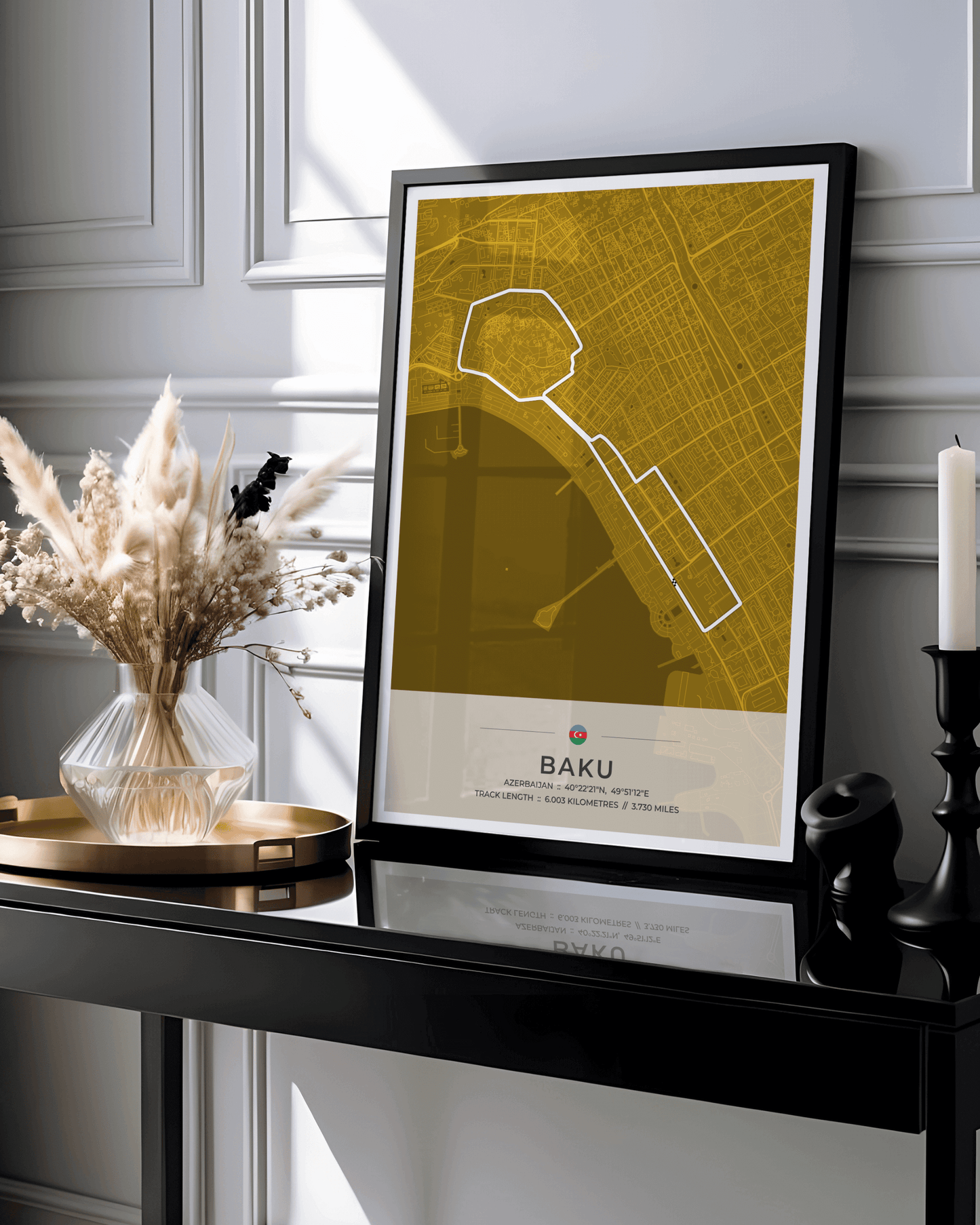 Baku Azerbaijan - Grand Prix Circuit Map Poster