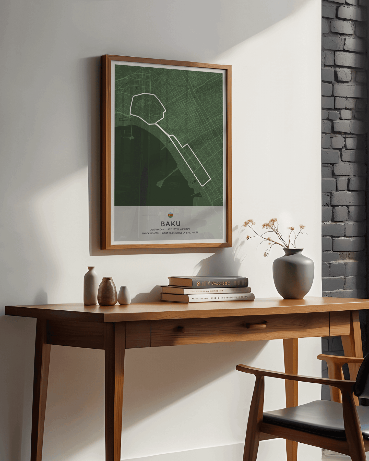 Baku Azerbaijan - Grand Prix Circuit Map Poster