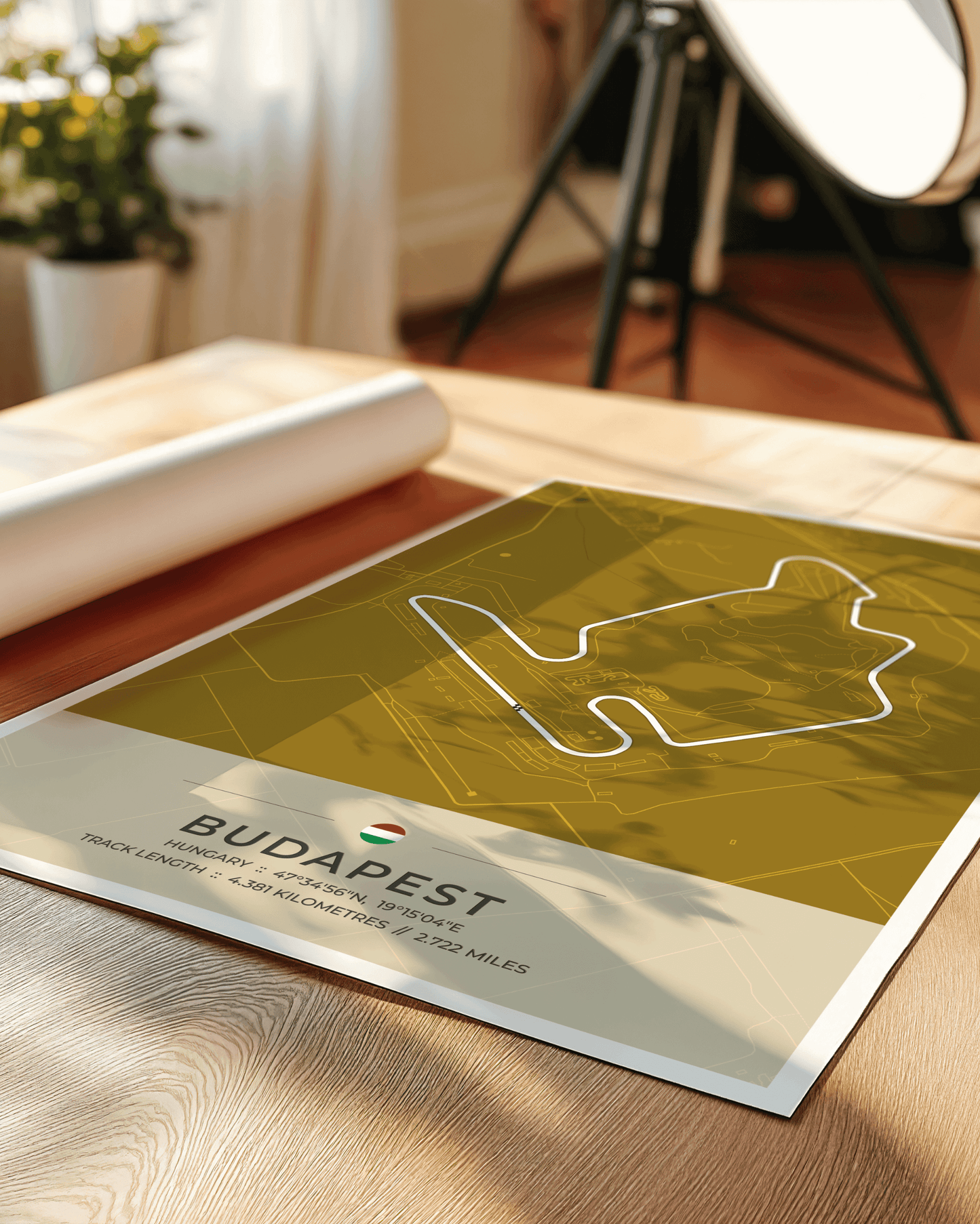 Budapest - Grand Prix Circuit Map Poster