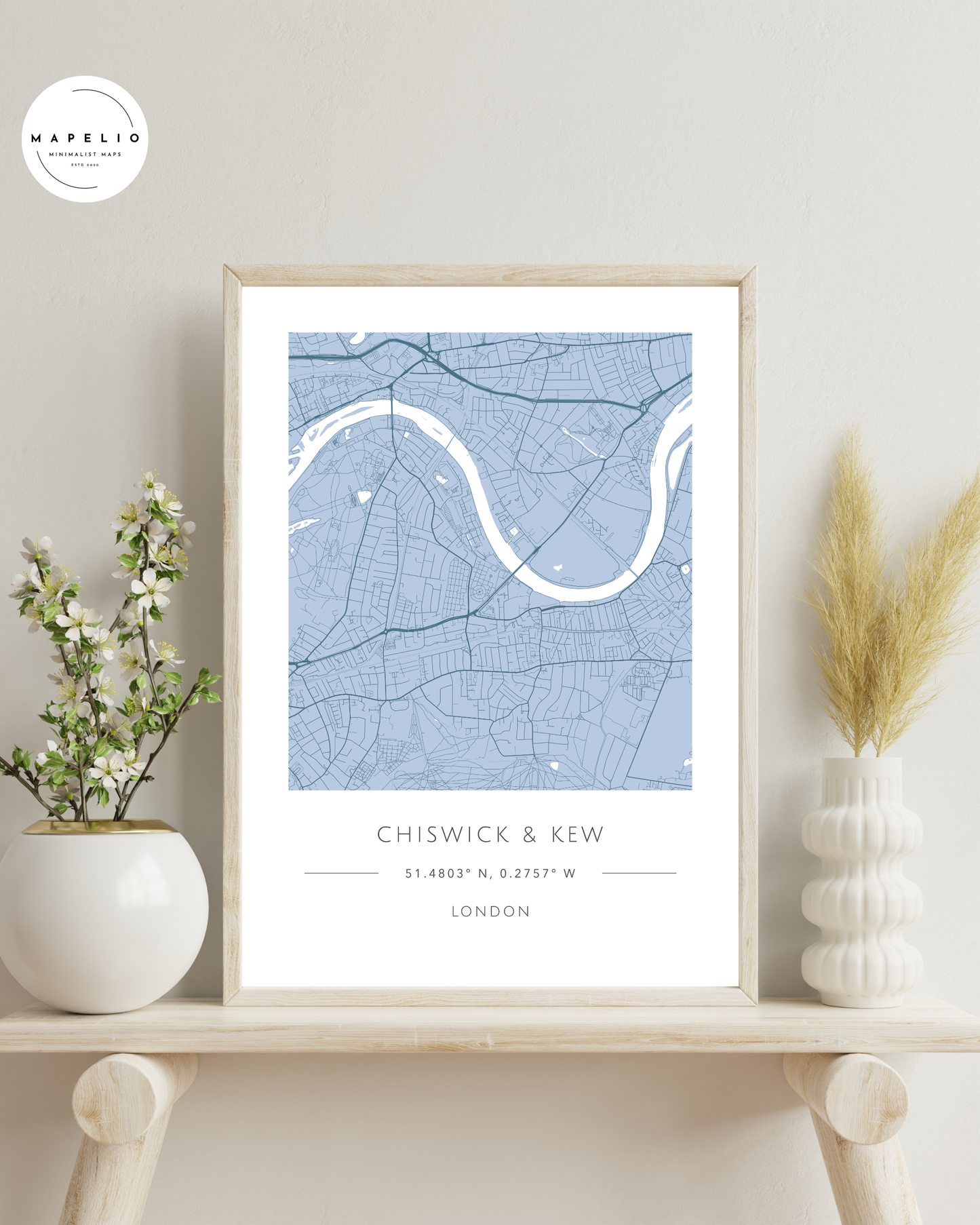 Chiswick & Kew - Framed Map
