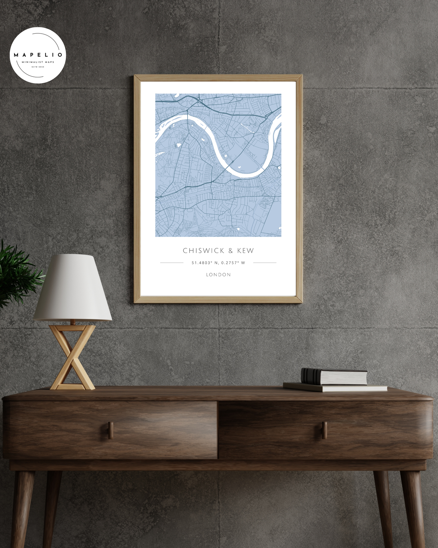 Chiswick & Kew - Framed Map