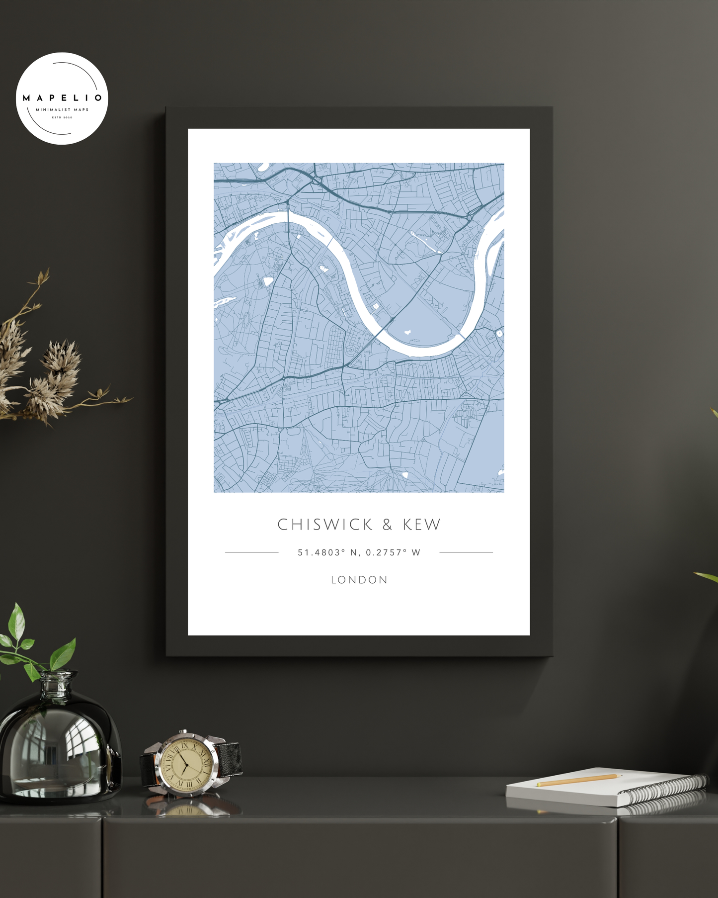 Chiswick & Kew - Framed Map
