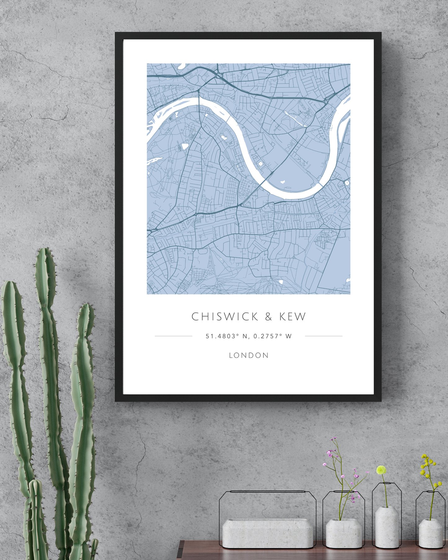 Chiswick & Kew - Framed Map
