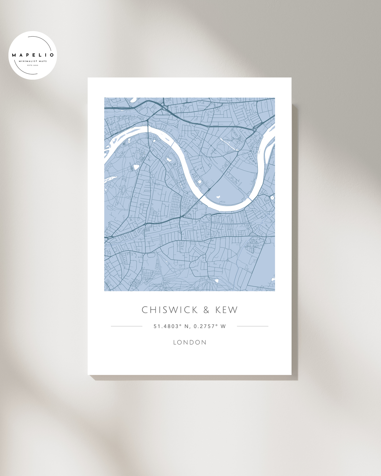 Chiswick & Kew - Framed Map