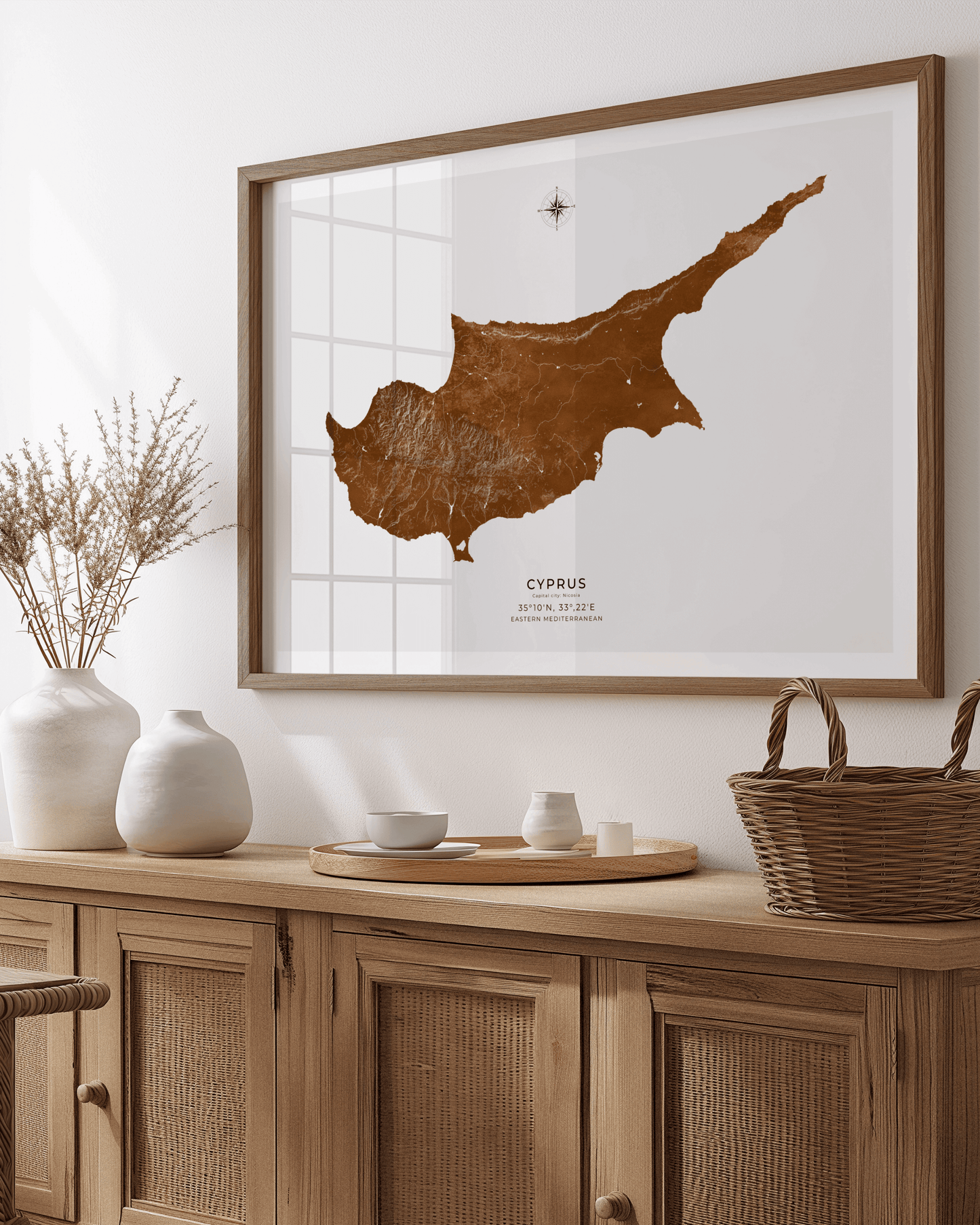 Cyprus - Fine Art Map - Bronze