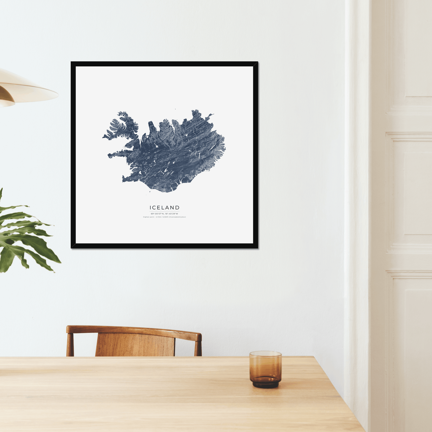 Topographical Map of Iceland - Fine Art Print