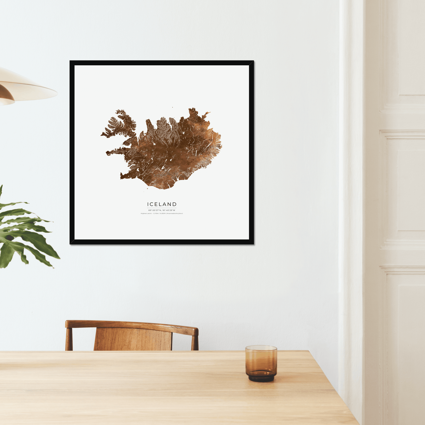 Topographical Map of Iceland - Fine Art Print