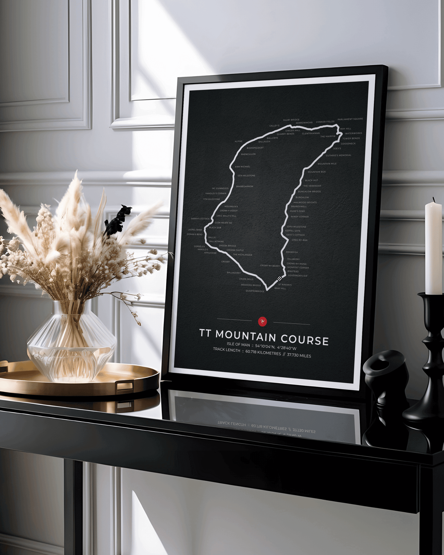 Isle of Man TT Race - Mountain Circuit Map Poster