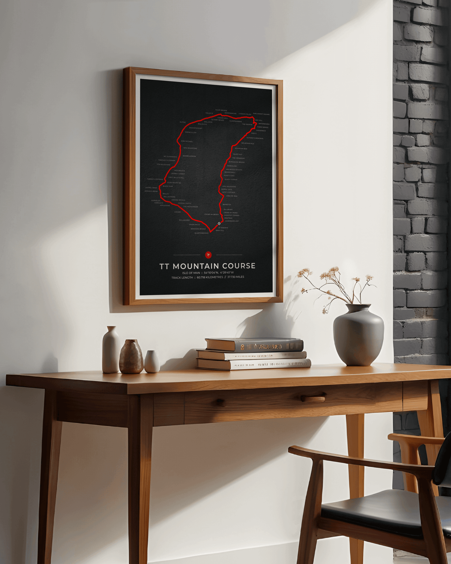 Isle of Man TT Race - Mountain Circuit Map Poster
