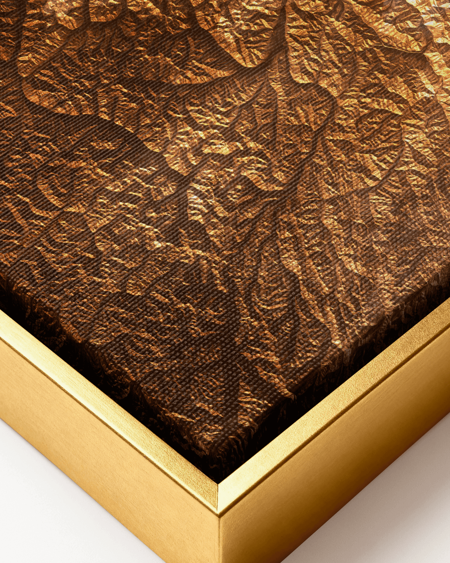 K2 - Karakoram Range - Framed Canvas Topographical Map