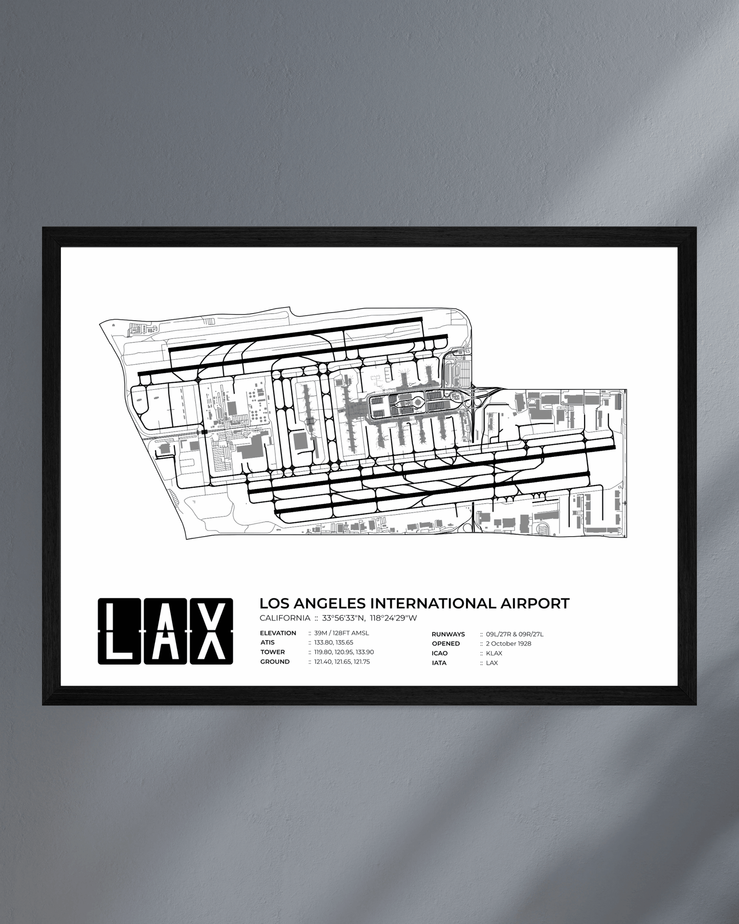 LAX - Los Angeles International Airport Map