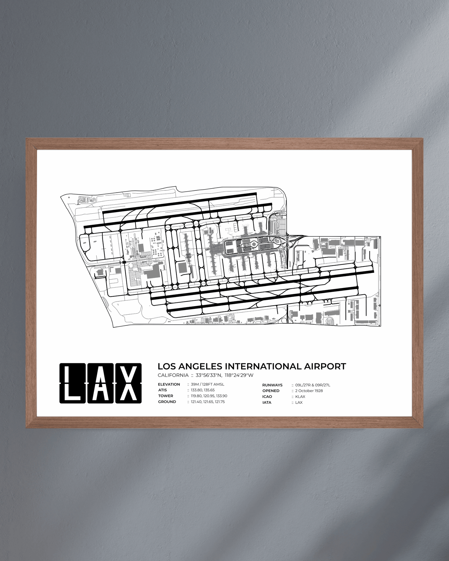 LAX - Los Angeles International Airport Map