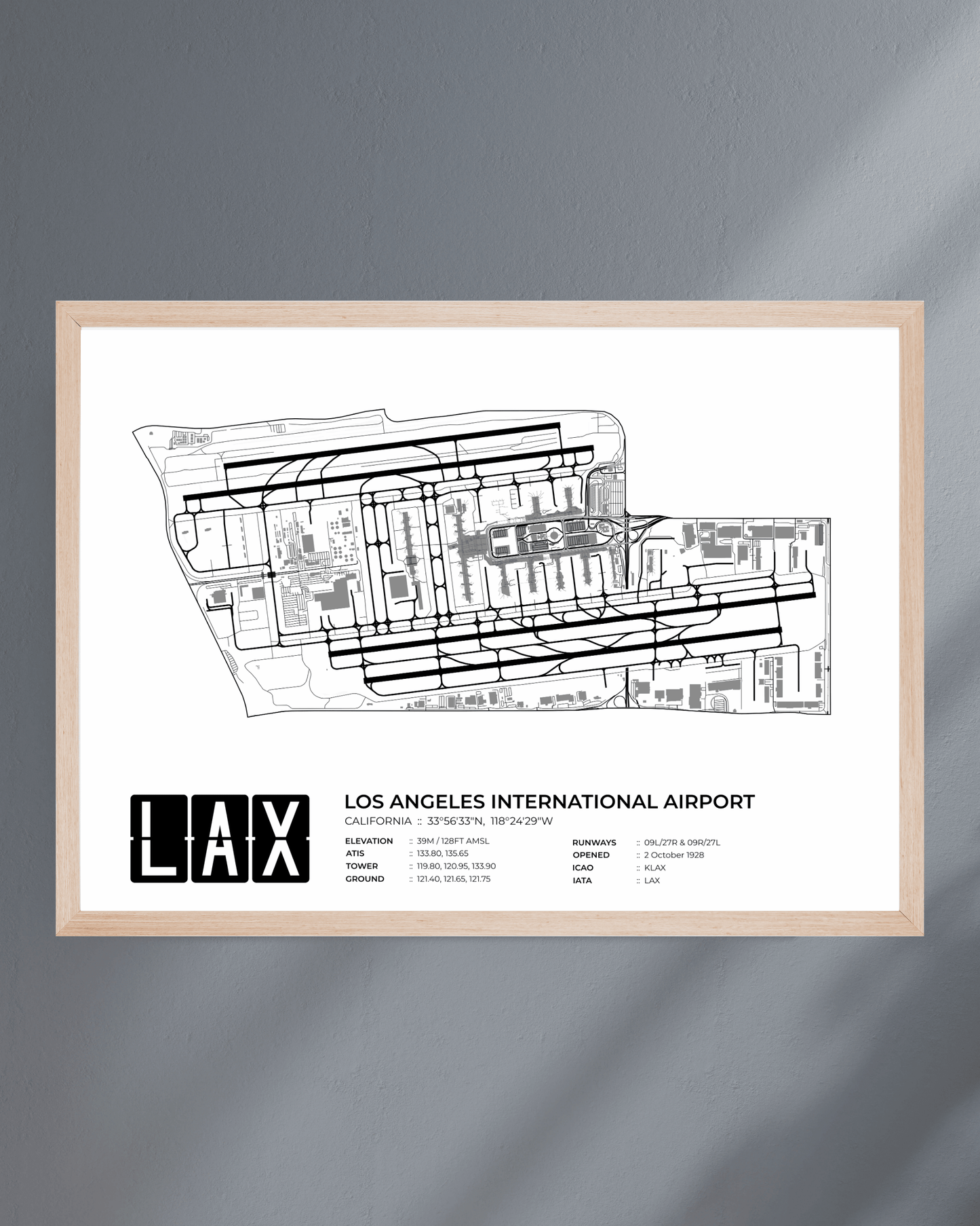 LAX - Los Angeles International Airport Map