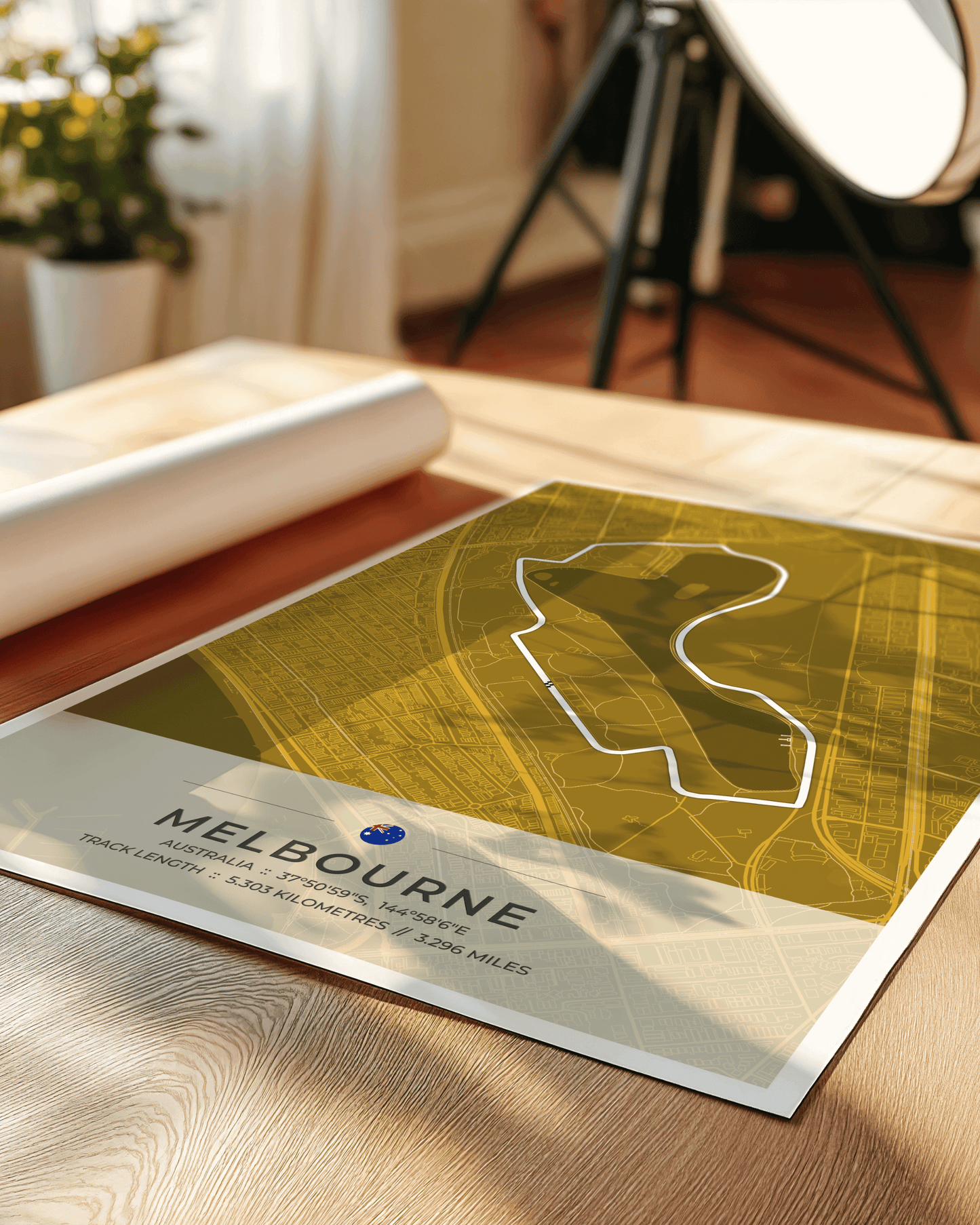 Melbourne - Grand Prix Circuit Map Poster