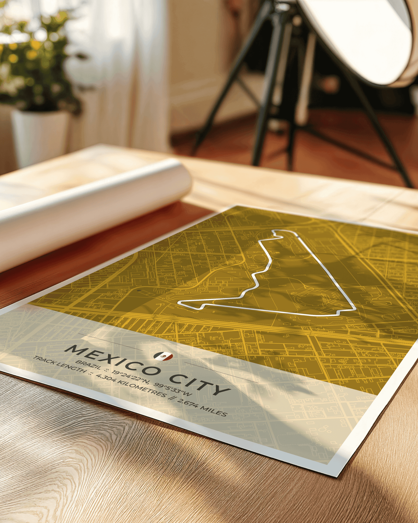 Mexico City - Grand Prix Circuit Map Poster