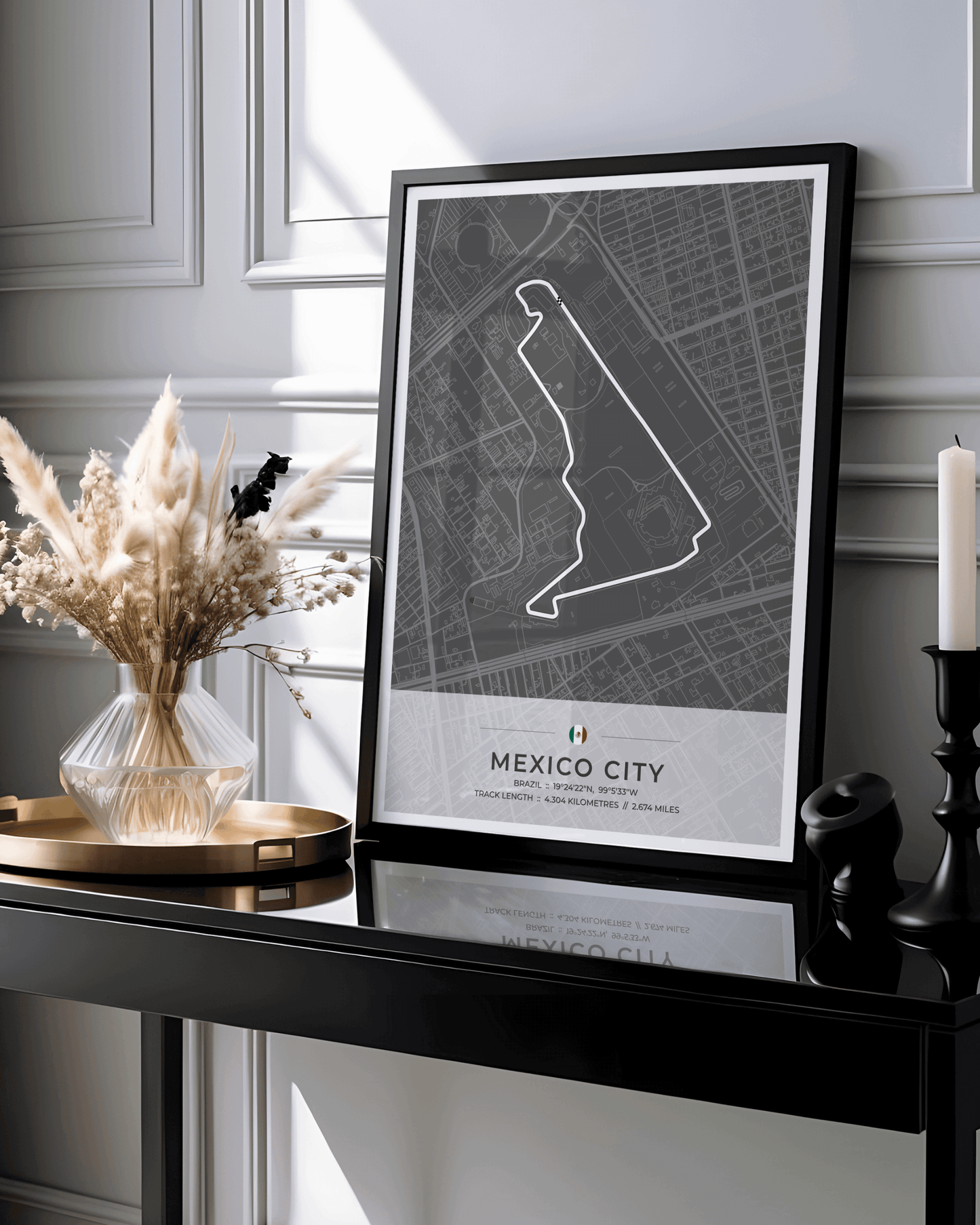 Mexico City - Grand Prix Circuit Map Poster