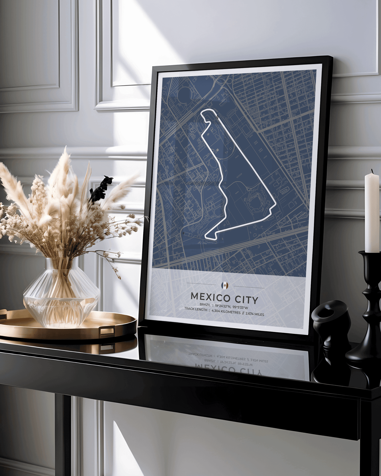 Mexico City - Grand Prix Circuit Map Poster