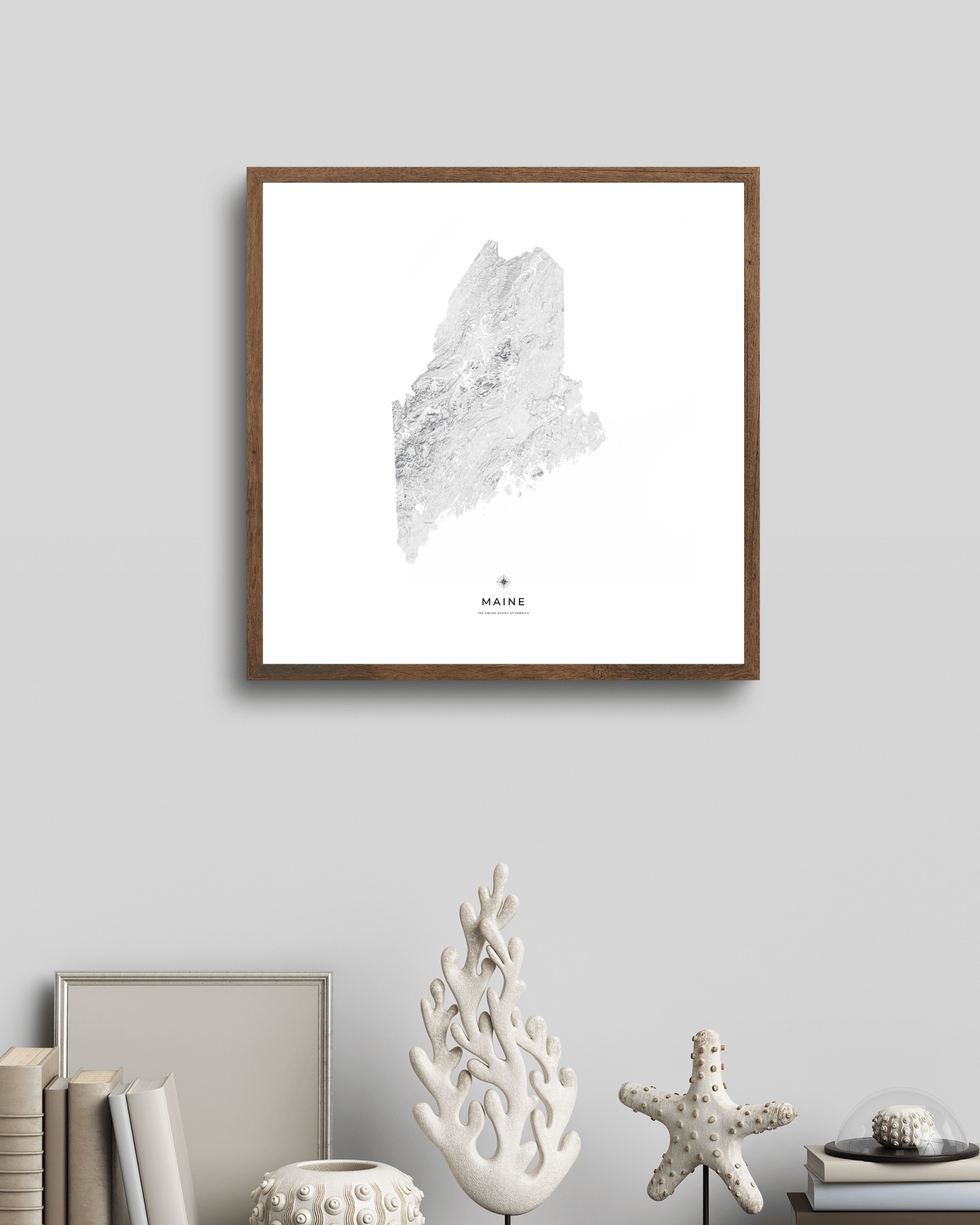 Maine - Fine Art Topographical Map Print