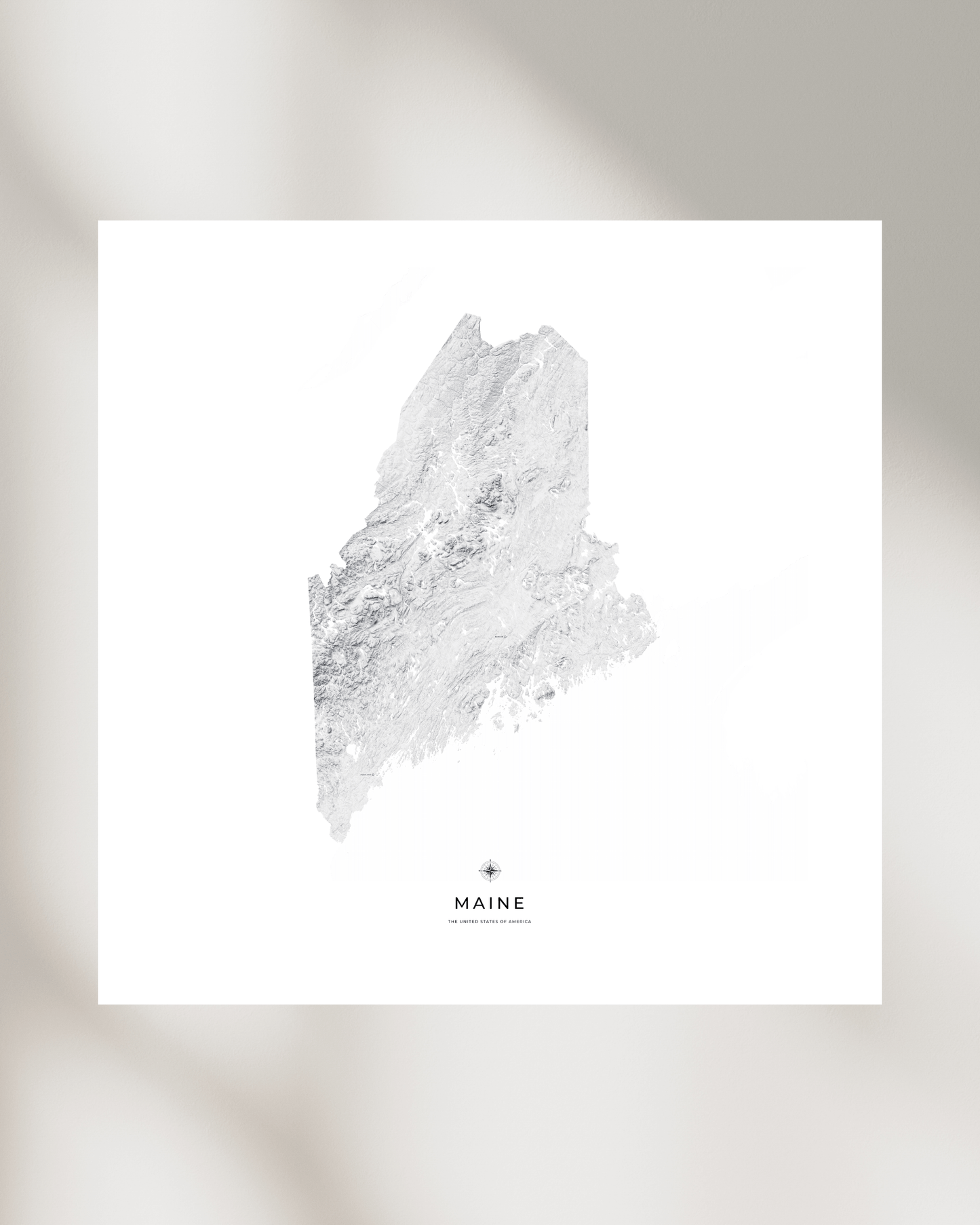 Maine - Fine Art Topographical Map Print