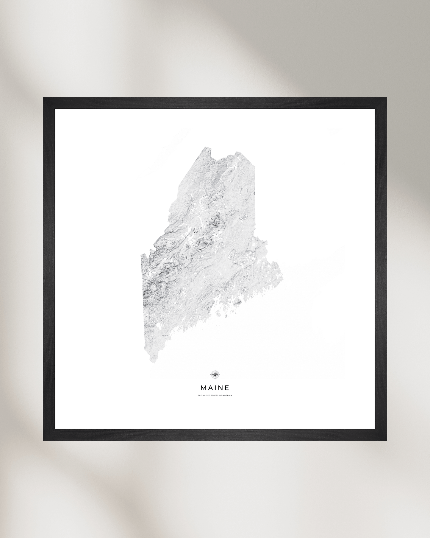 Maine - Fine Art Topographical Map Print