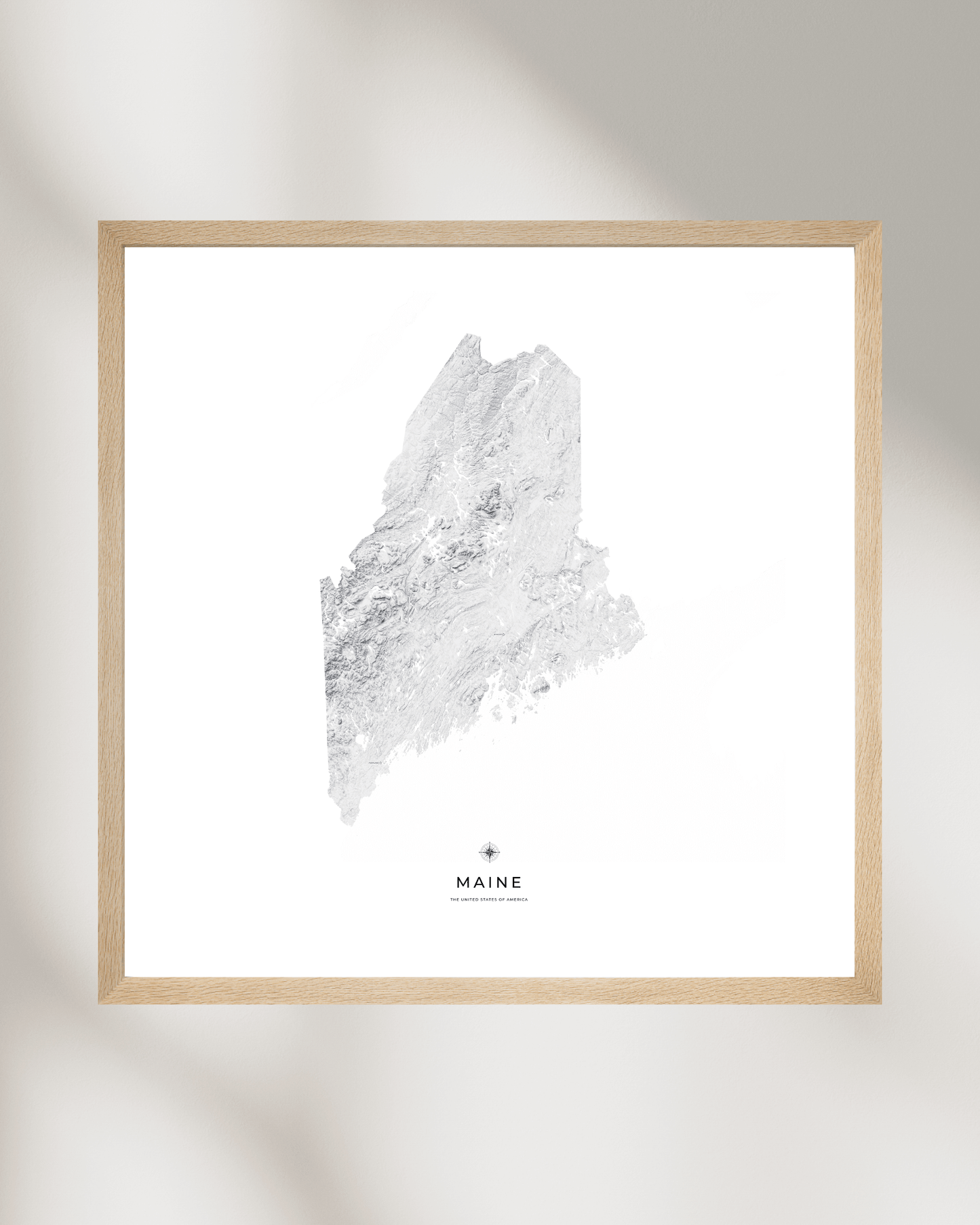 Maine - Fine Art Topographical Map Print