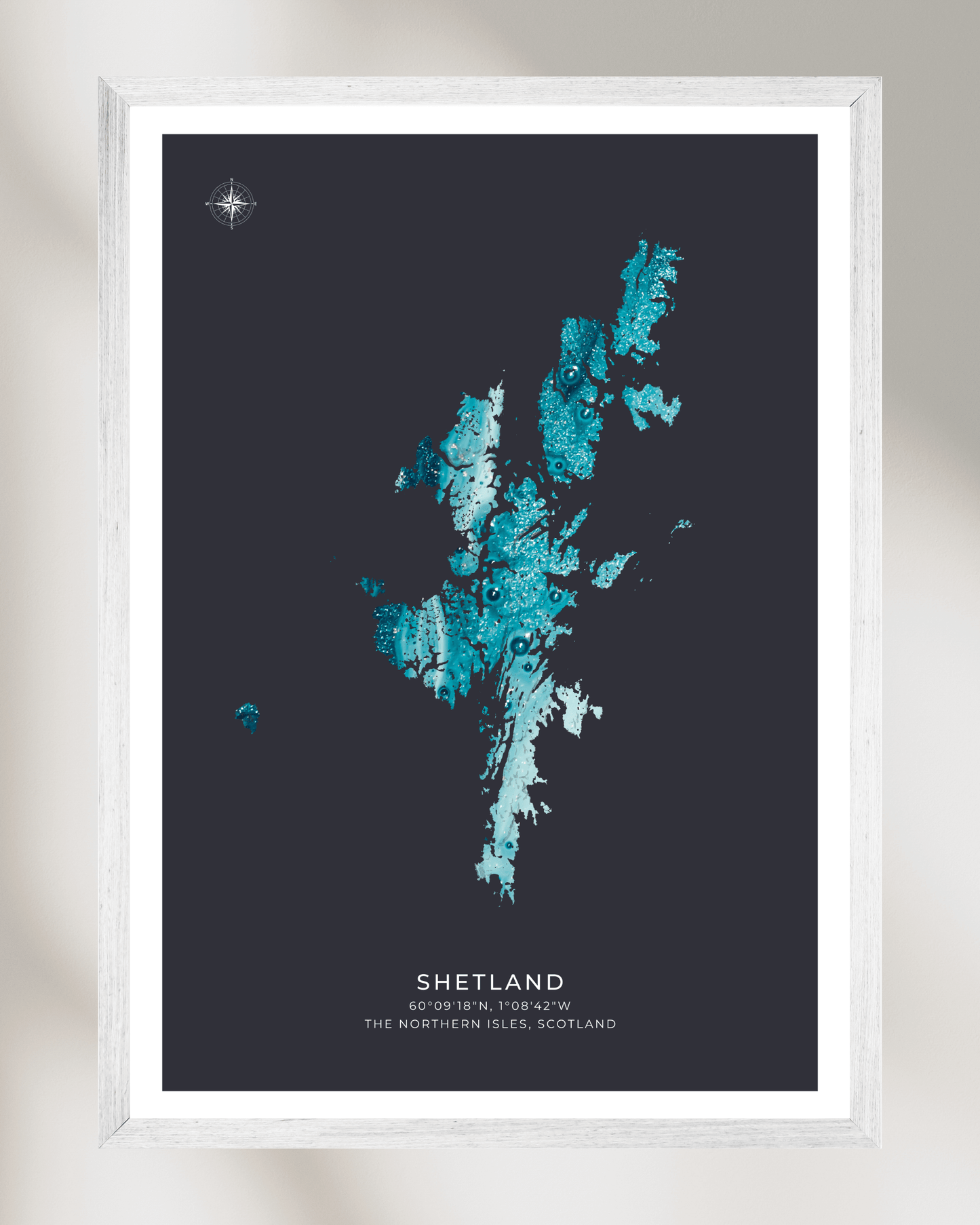 The Shetland Islands Poster - Fine Art Map