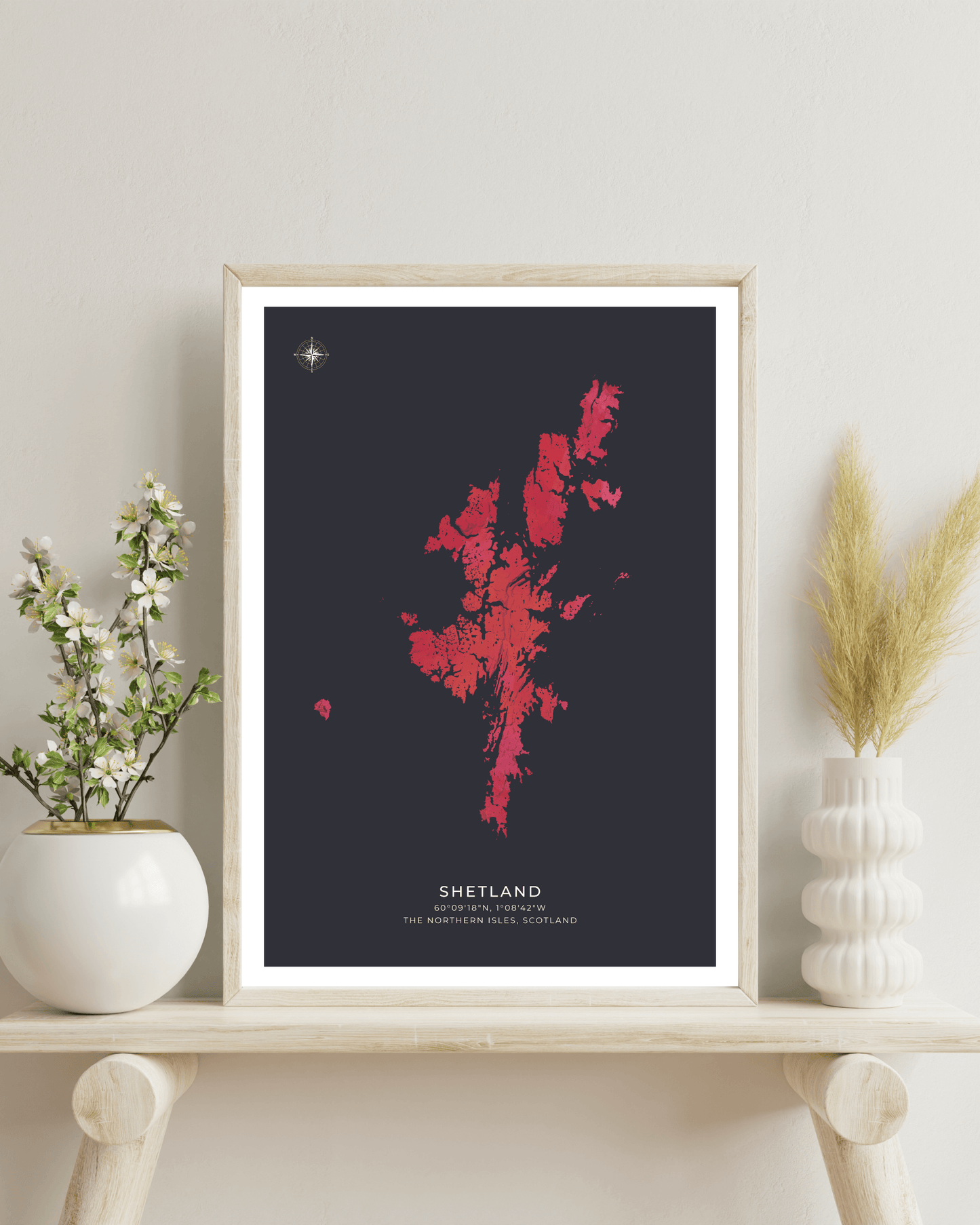 The Shetland Islands Poster - Fine Art Map