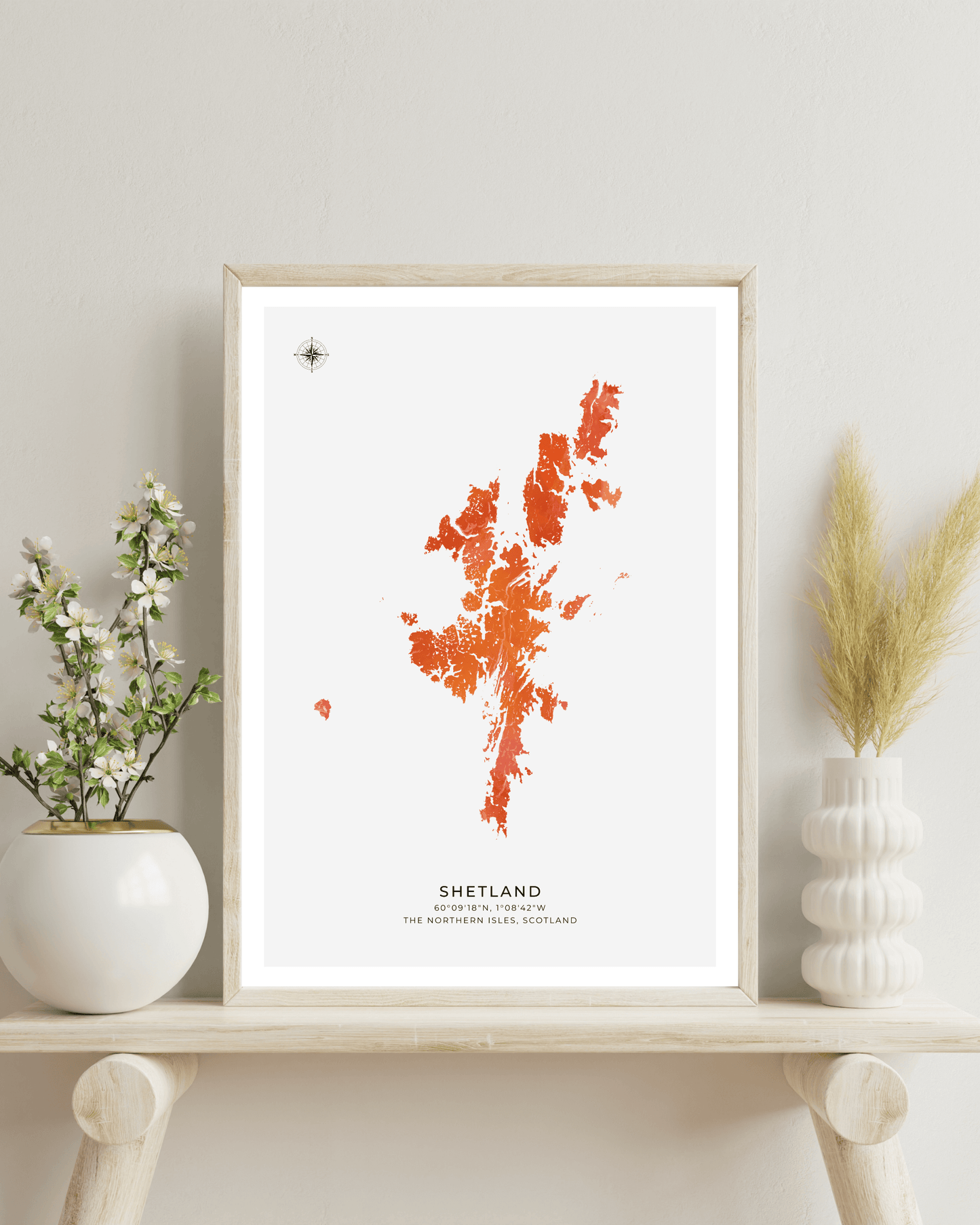 The Shetland Islands Poster - Fine Art Map