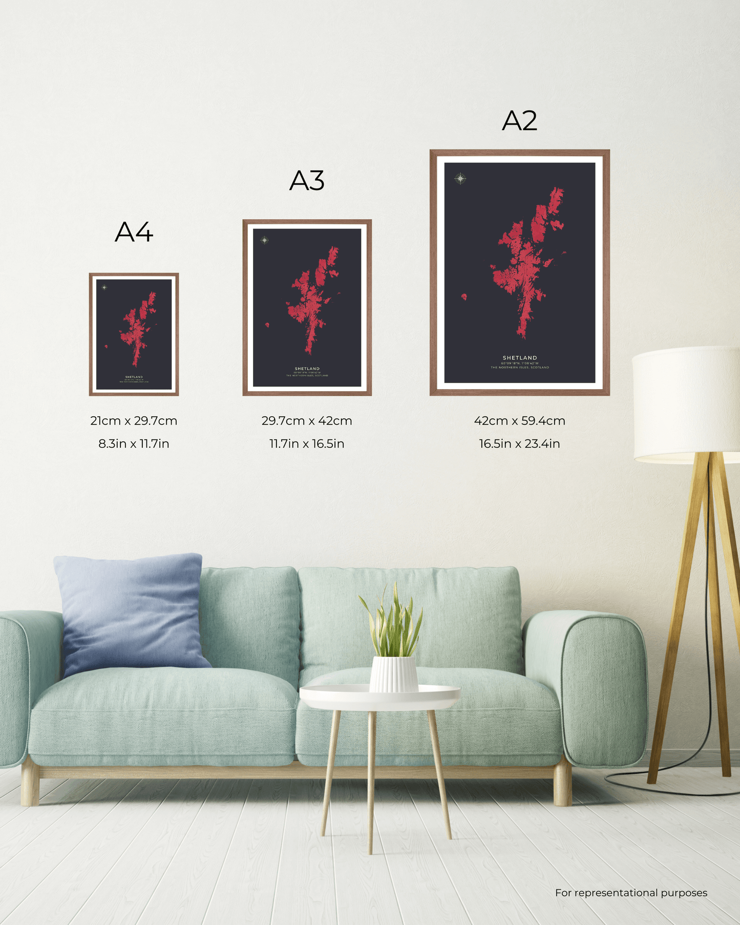 The Shetland Islands Poster - Fine Art Map