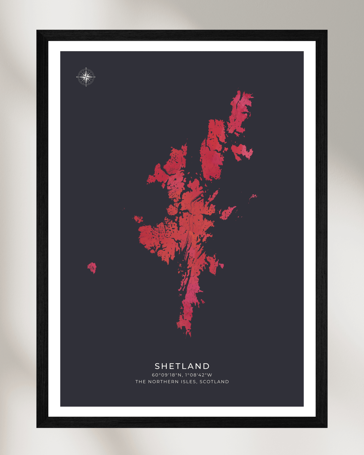 The Shetland Islands Poster - Fine Art Map