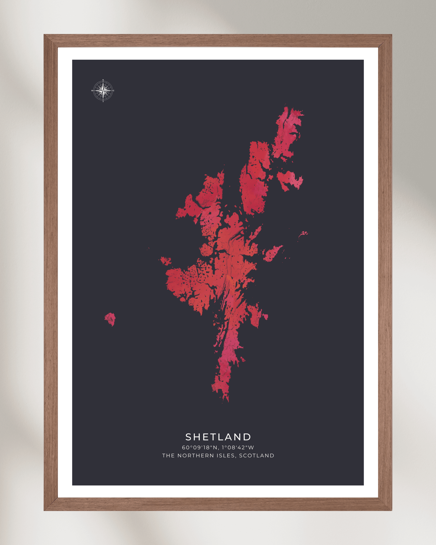 The Shetland Islands Poster - Fine Art Map