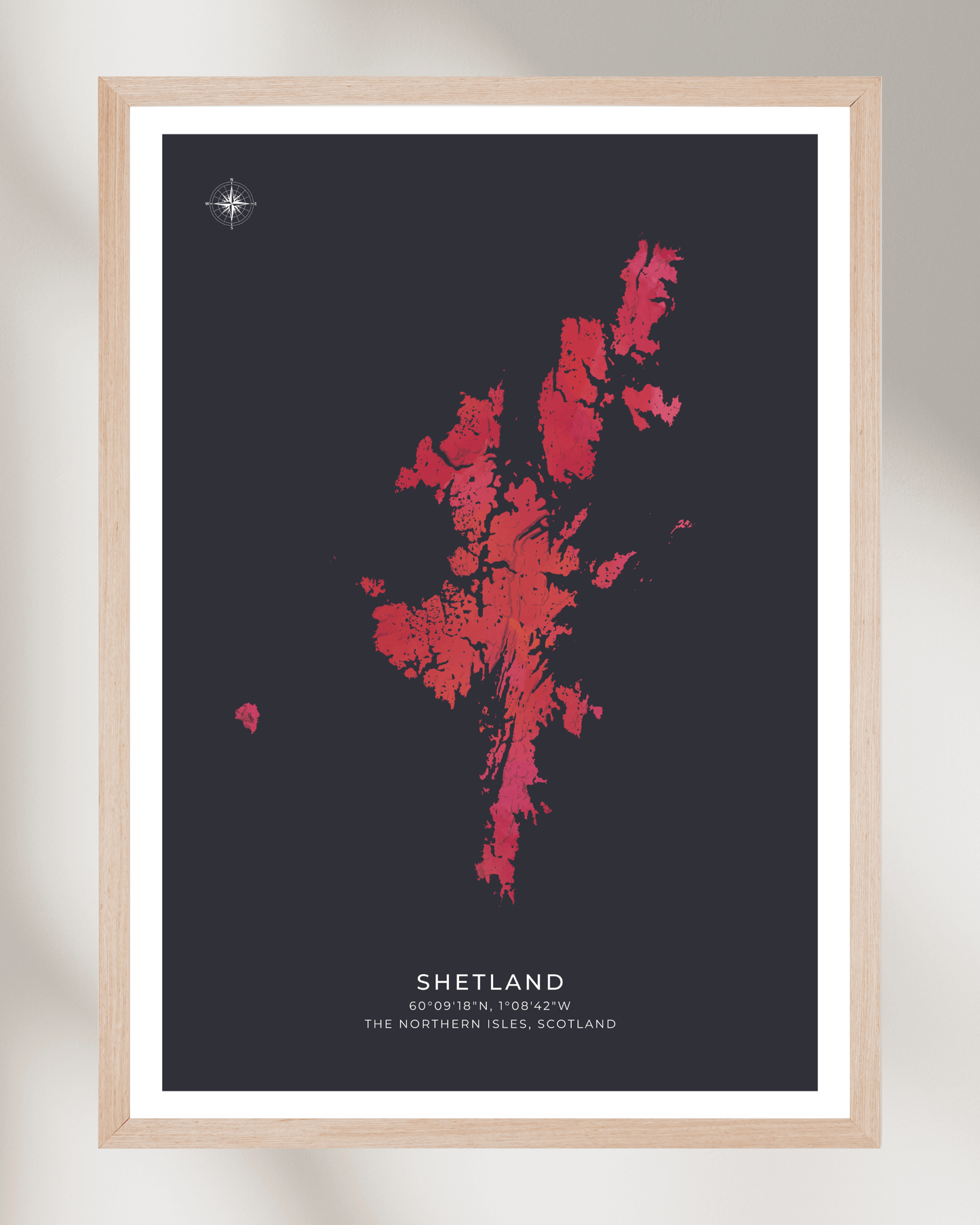 The Shetland Islands Poster - Fine Art Map