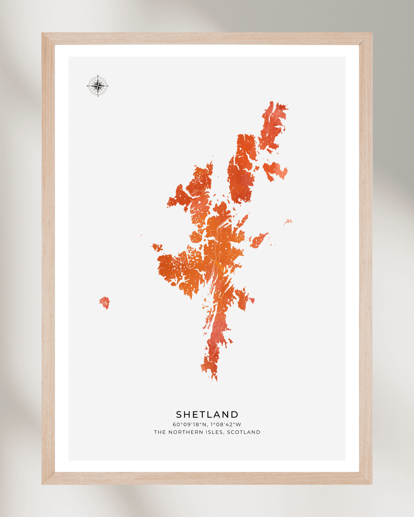 The Shetland Islands Poster - Fine Art Map