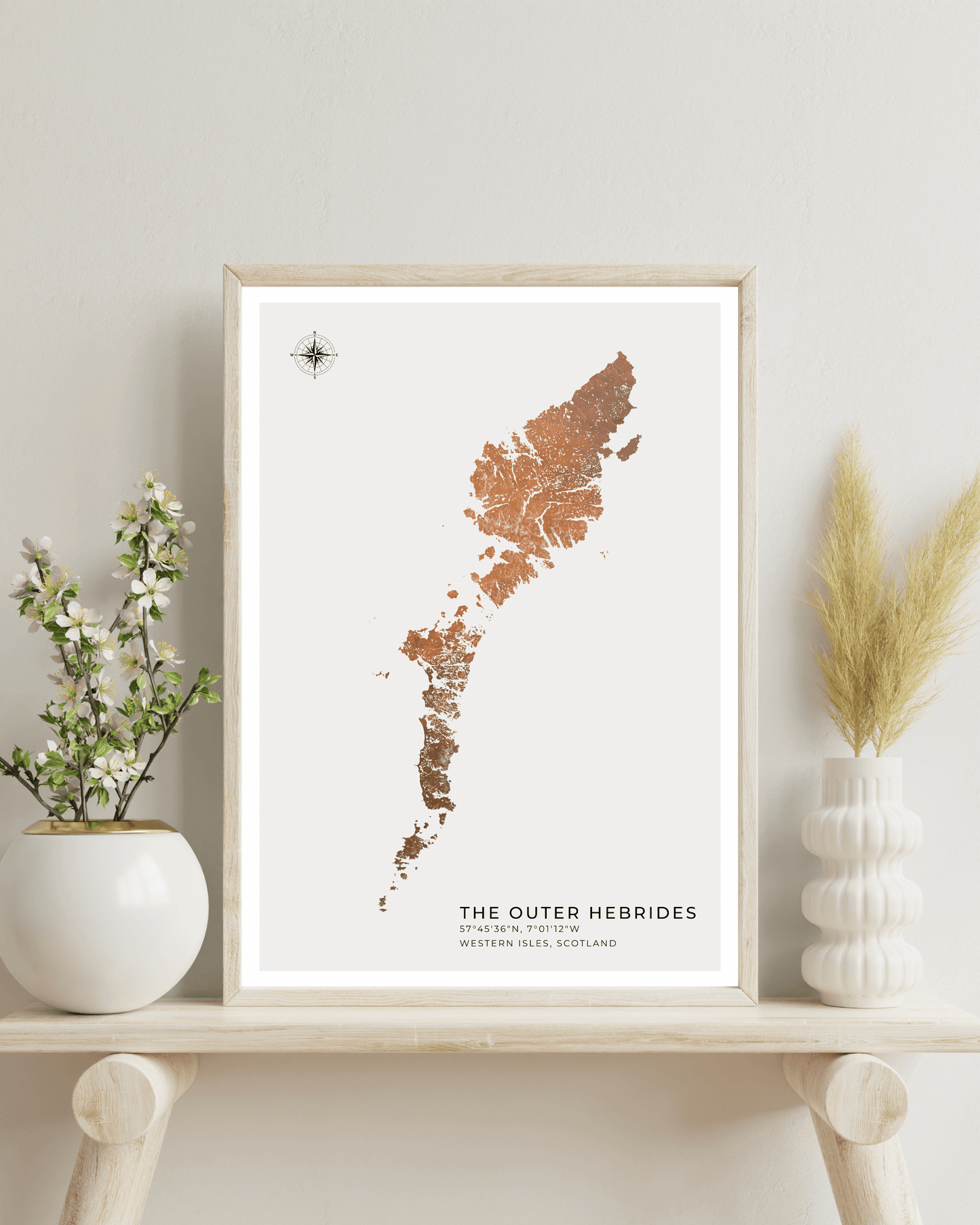 The Outer Hebrides / Western Isles Poster - Fine Art Topographical Map