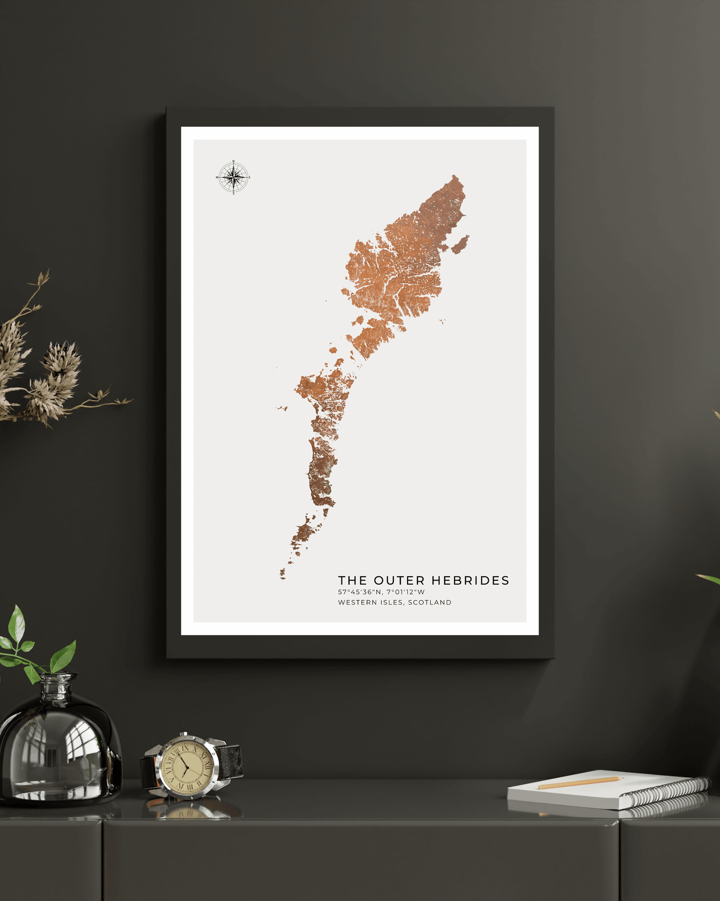 The Outer Hebrides / Western Isles Poster - Fine Art Topographical Map