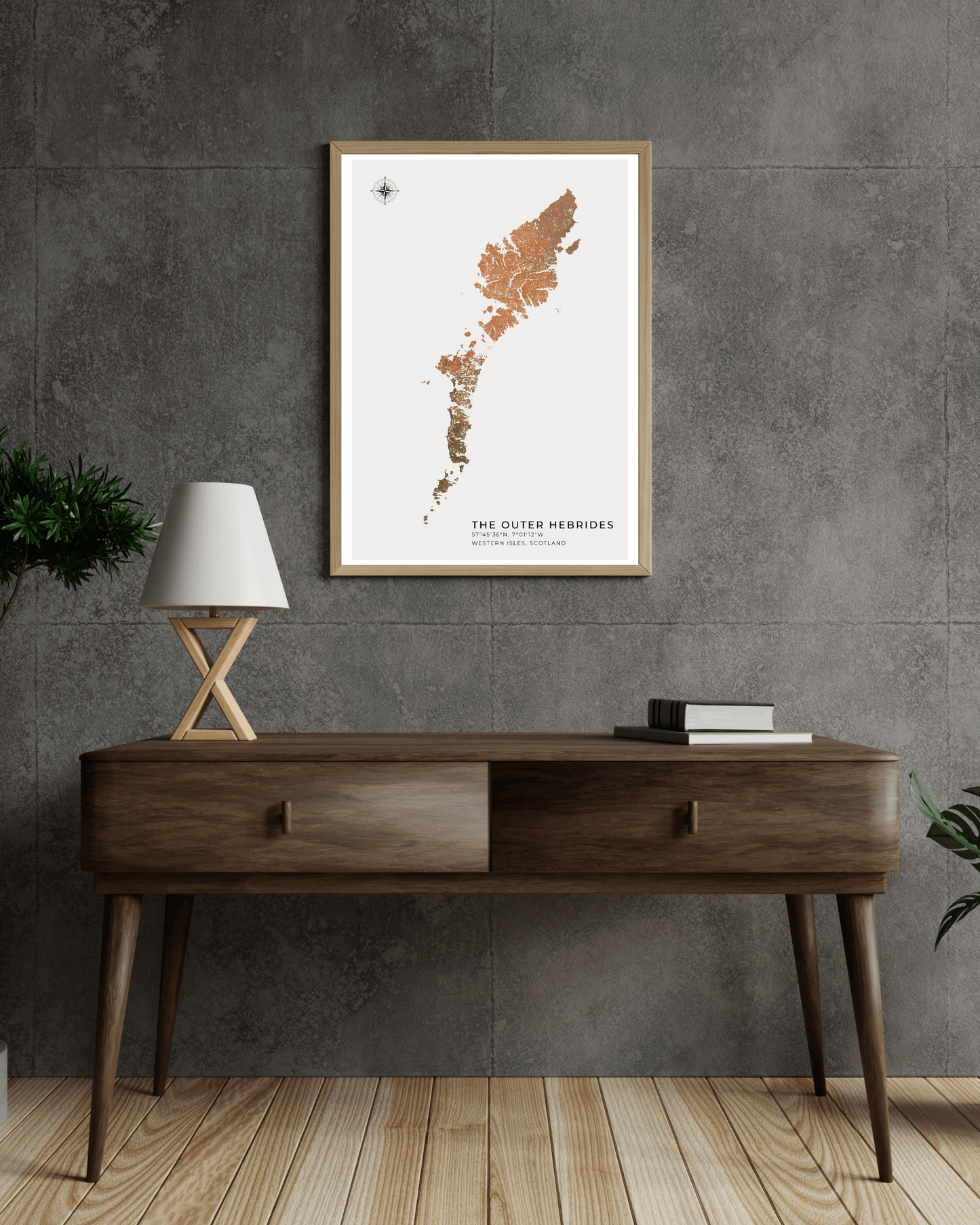 The Outer Hebrides / Western Isles Poster - Fine Art Topographical Map