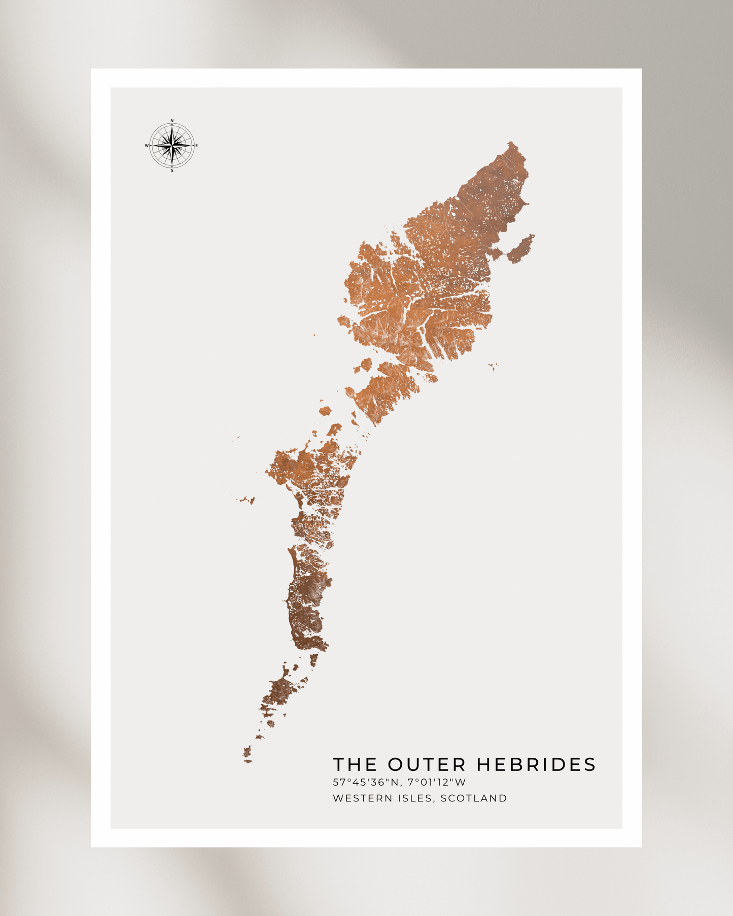 The Outer Hebrides / Western Isles Poster - Fine Art Topographical Map