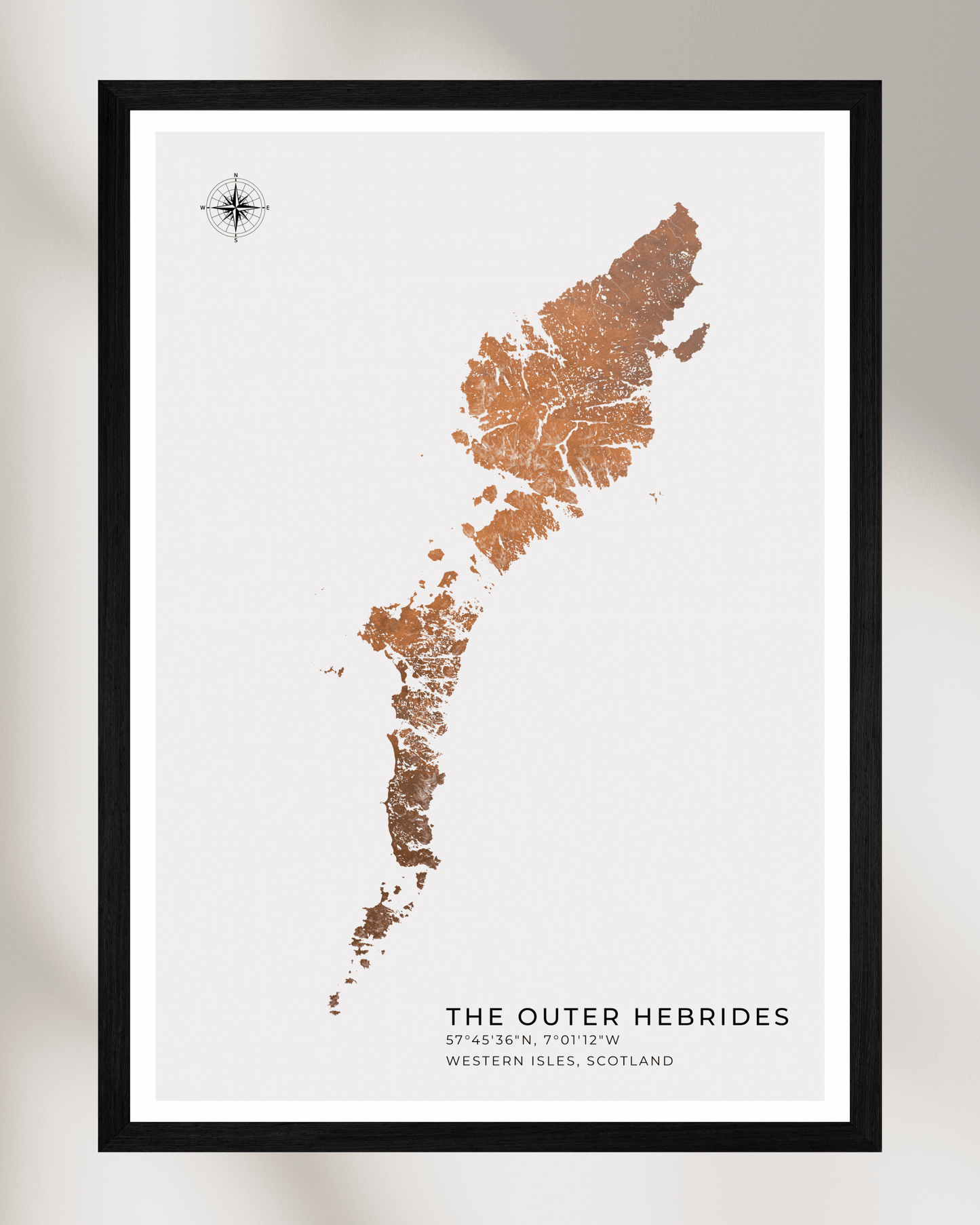 The Outer Hebrides / Western Isles Poster - Fine Art Topographical Map
