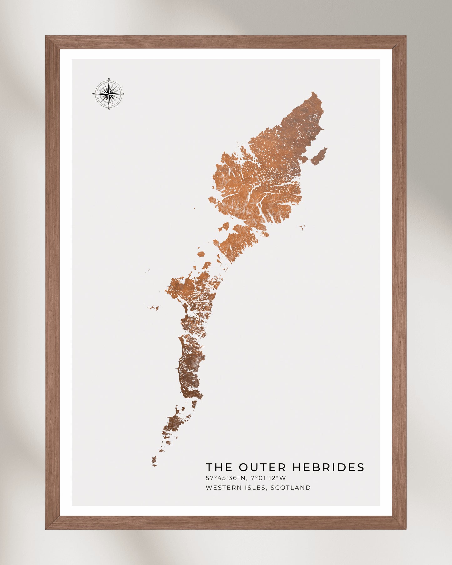 The Outer Hebrides / Western Isles Poster - Fine Art Topographical Map