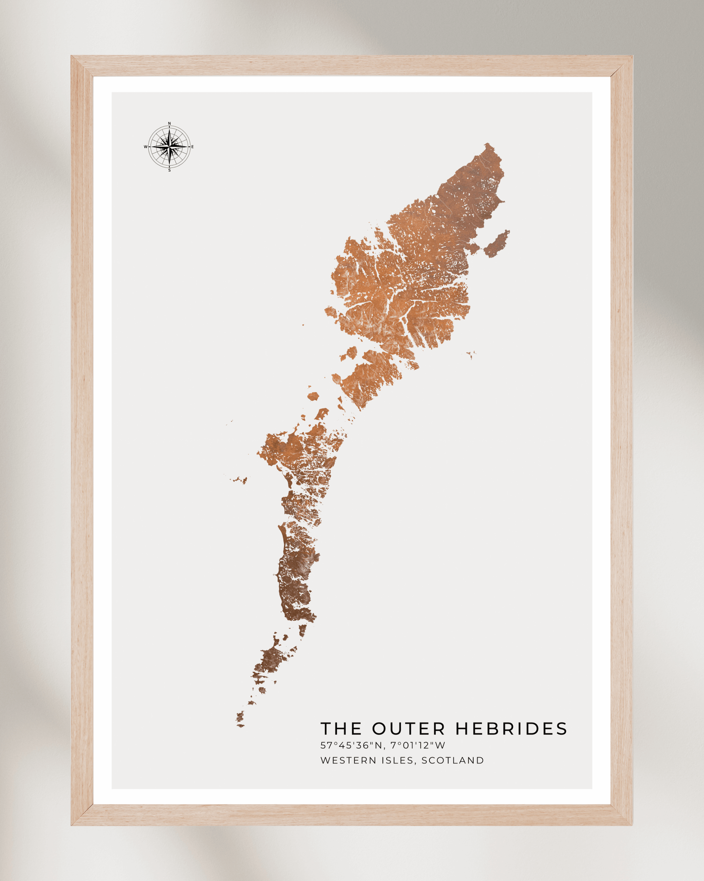 The Outer Hebrides / Western Isles Poster - Fine Art Topographical Map