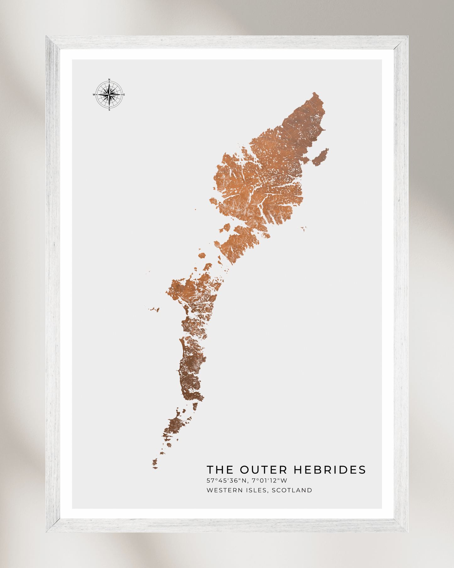 The Outer Hebrides / Western Isles Poster - Fine Art Topographical Map