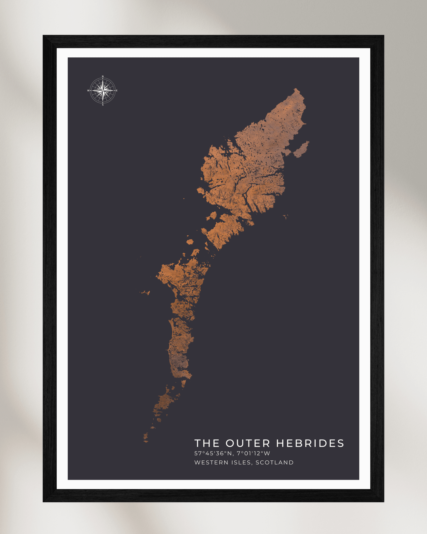 The Outer Hebrides / Western Isles - Fine Art Topographical Map