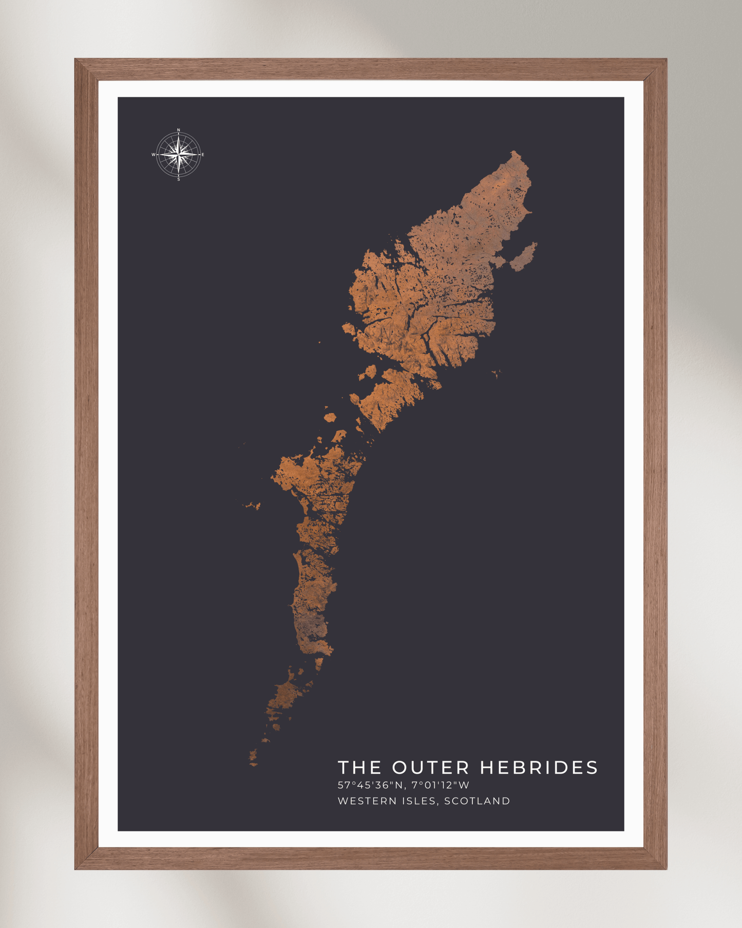 The Outer Hebrides / Western Isles - Fine Art Topographical Map
