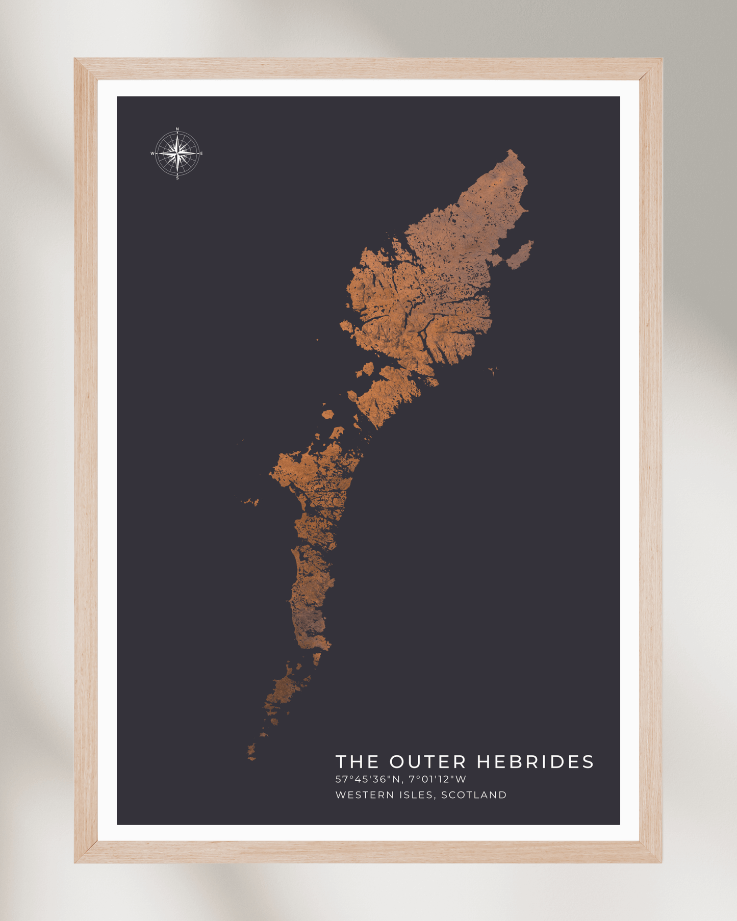The Outer Hebrides / Western Isles - Fine Art Topographical Map