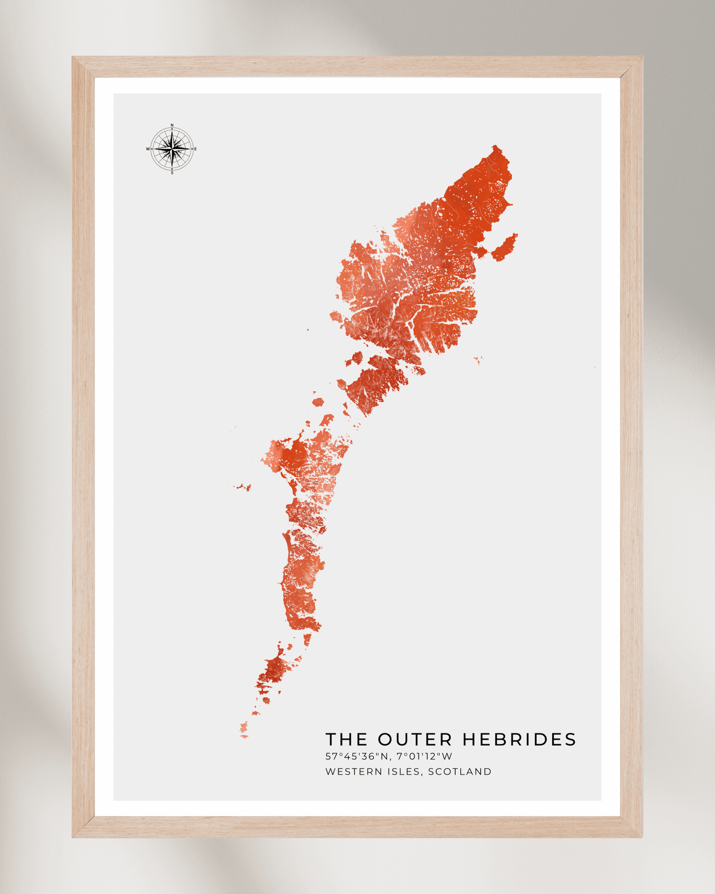Outer Hebrides / Western Isles - Fine Art Watercolour Map